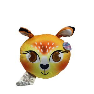 New Expression Plush Pillow Ages 3+ Deer Fawn Head 13x14 Stuffed Toy